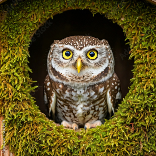 Owls have three sets of eyelids. One for blinking, one for sleeping, and one for keeping their eyes clean and healthy. These incredible adaptations help them thrive as nocturnal hunters. photo