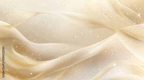A luxurious abstract background with a gradient of champagne gold and soft cream tones, featuring fine shimmering sparkles throughout. 
