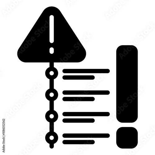 risk icon, glyph icon style