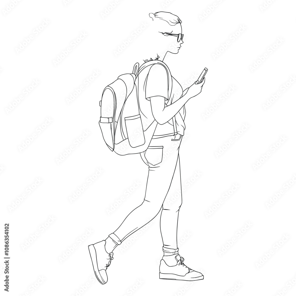 Backpacker Exploring Outdoors with Minimalist Style Backpacker Exploring Outdoors with Minimalist Style