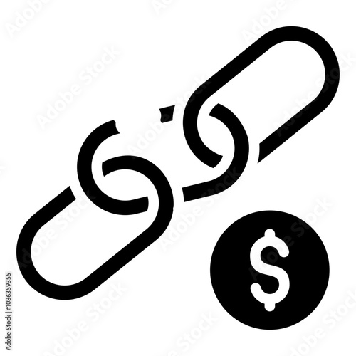 Broken Chain Dollar Icon