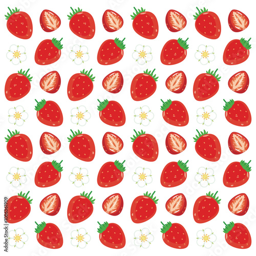 苺の背景イラスト2