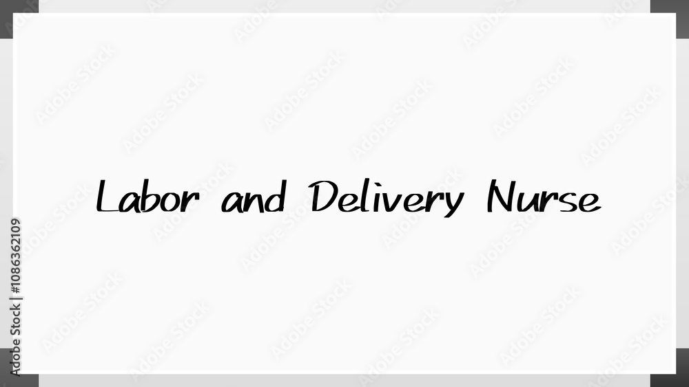 Labor and Delivery Nurse のホワイトボード風イラスト Labor and Delivery Nurse のホワイトボード風イラスト
