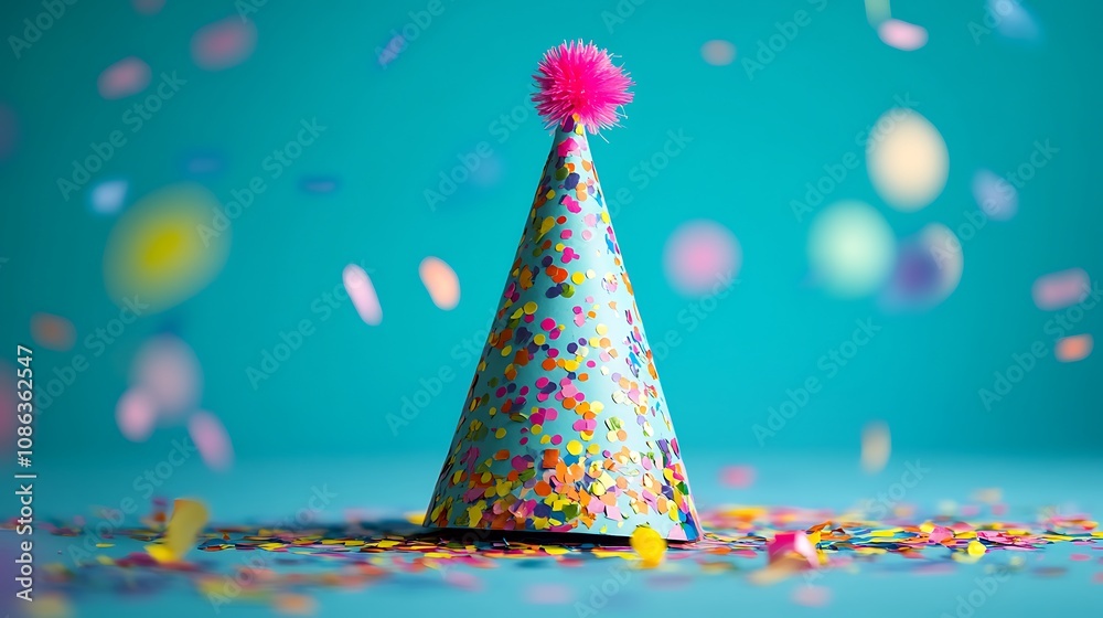 Party Hat with Confetti Party Hat with Confetti