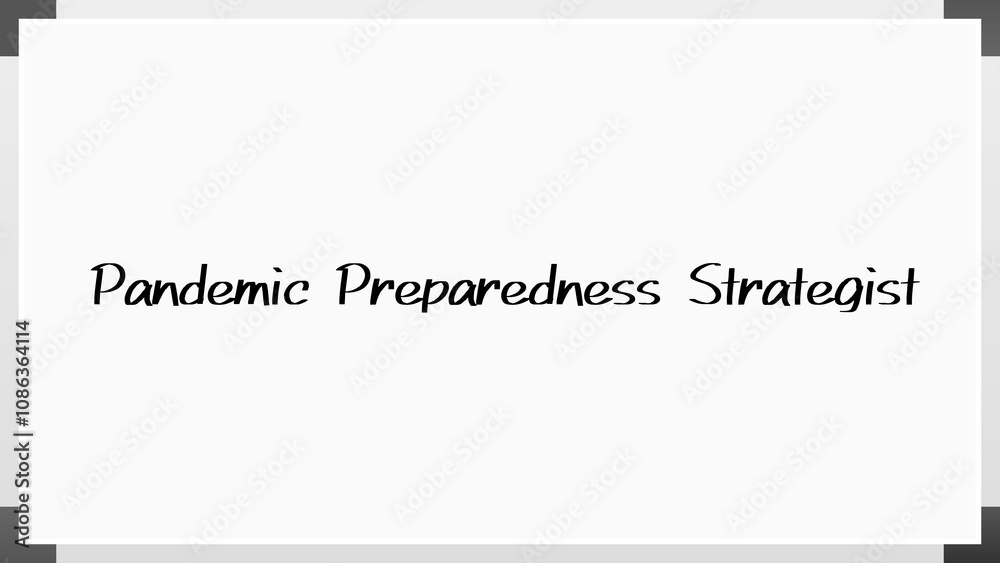Pandemic Preparedness Strategist のホワイトボード風イラスト Pandemic Preparedness Strategist のホワイトボード風イラスト