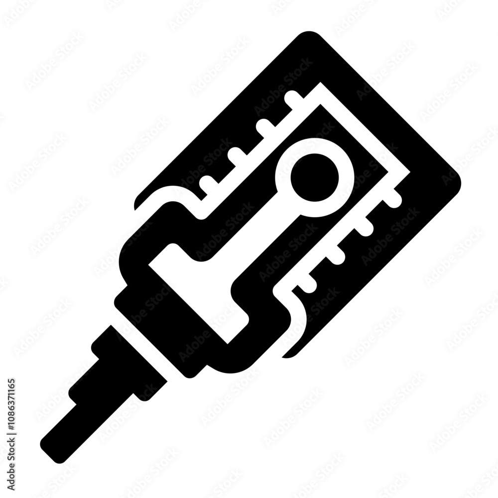 glyph icon representing a locksmith theme or tool. glyph icon representing a locksmith theme or tool.