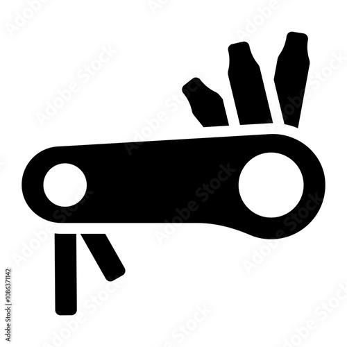 Multi-tool key set glyph icon for locksmith repair and access.
