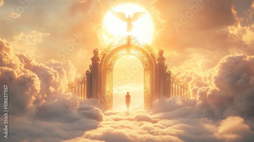 Golden Gate to Heaven Angel and Figure