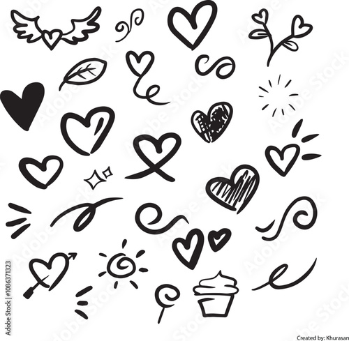 Love Doodle Silhouette