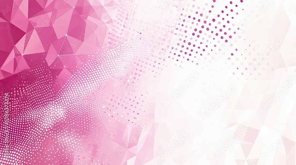 Abstract Pink and White Geometric Background with Dotted Patterns Abstract Pink and White Geometric Background with Dotted Patterns