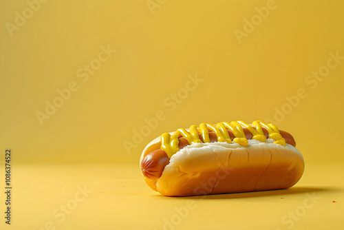 Hot dog with mayonnaise isolated on white