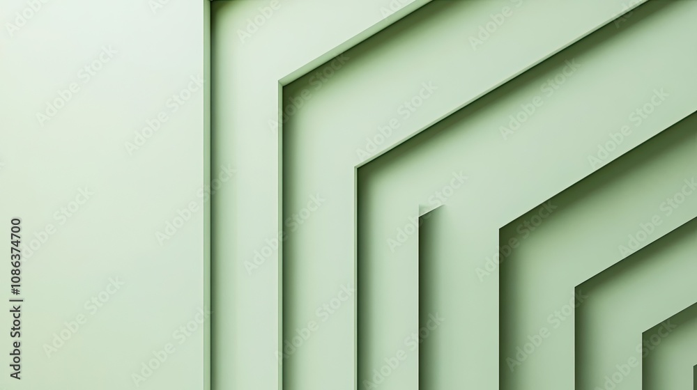 Abstract Geometric Pattern in Pale Green Tones Abstract Geometric Pattern in Pale Green Tones