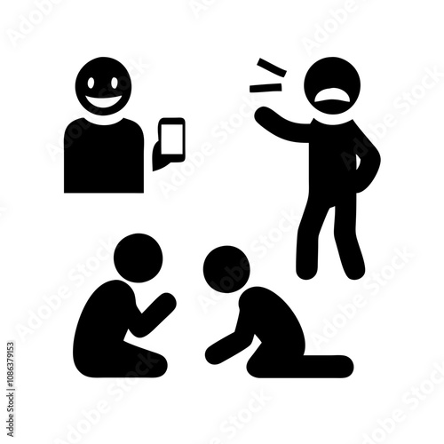 Cyberbullying Pictogram 