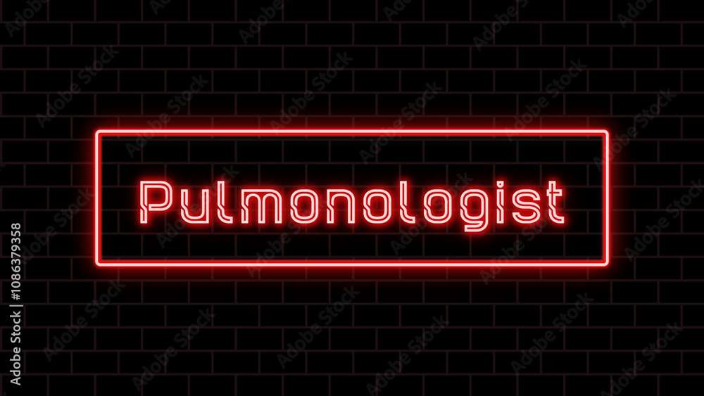 Pulmonologist のネオン文字 Pulmonologist のネオン文字