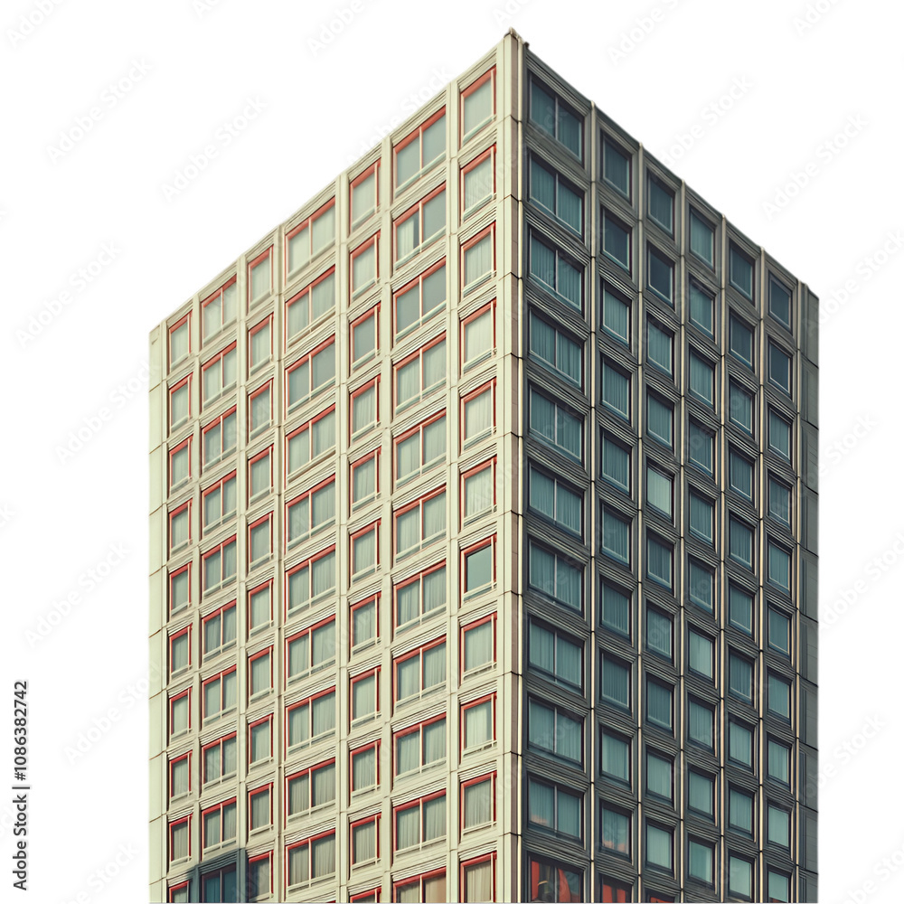 modern building 3d rendered isolated on white and transparent background. PNG cutout. modern building 3d rendered isolated on white and transparent background. PNG cutout.