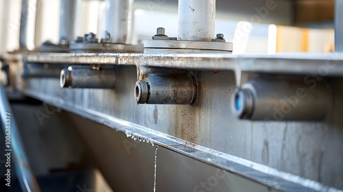 28. A close-up of a sludge dewatering polymer mixing system