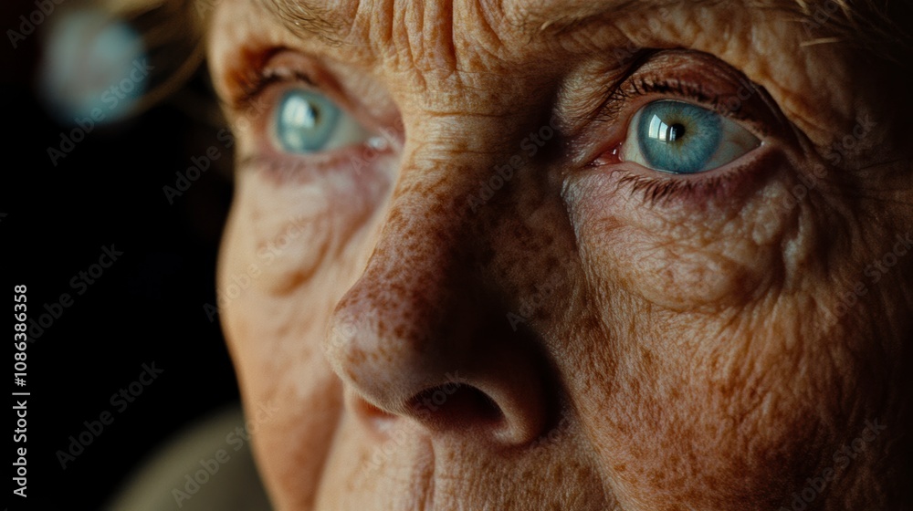 Portrait of a Senior Woman with Wrinkles and Age Spots Portrait of a Senior Woman with Wrinkles and Age Spots
