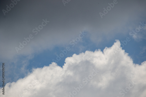 Cloudscape in blue and white over Africa image for background use