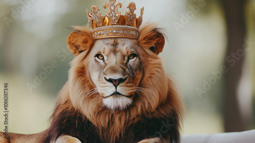 Lion King:  A majestic lion...