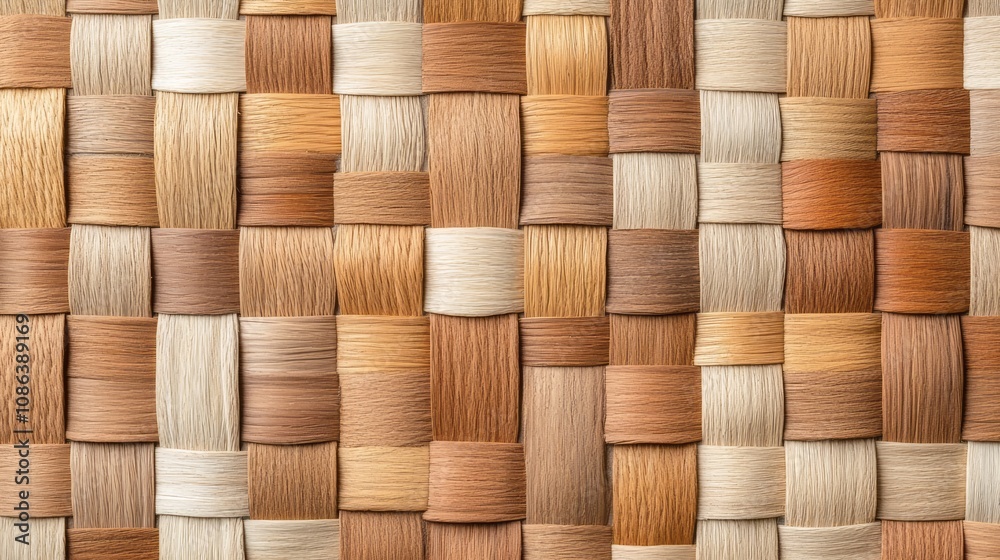 A textured woven pattern showcasing various shades of brown, beige, and cream, creating a warm and natural aesthetic. A textured woven pattern showcasing various shades of brown, beige, and cream, creating a warm and natural aesthetic.