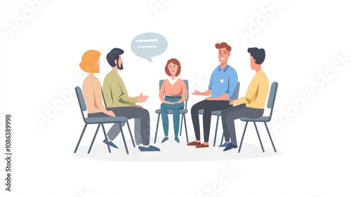 Group Therapy Session Illustration