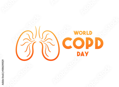 World COPD Day. Gradient colors.