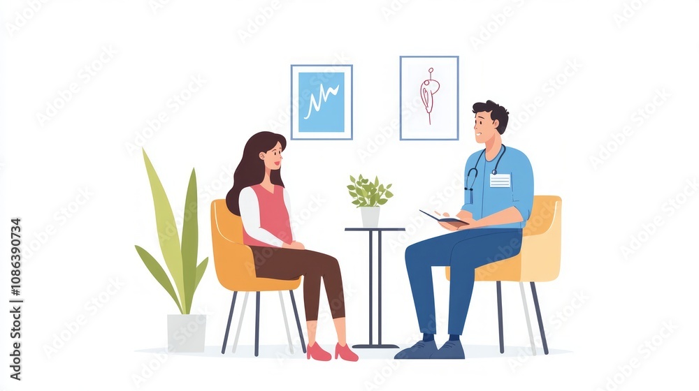 Doctor and Patient Consultation Scene Doctor and Patient Consultation Scene