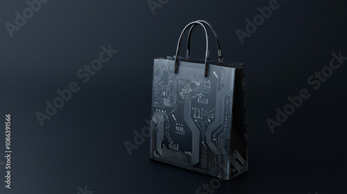 Sleek Circuit Tote Bag: A s...