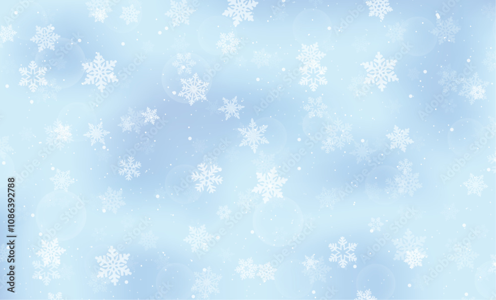 Abstract winter with snowflakes background of vector Abstract winter with snowflakes background of vector
