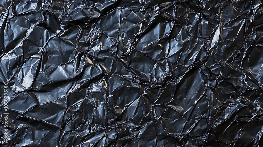 Crumpled Black Plastic Crumpled Black Plastic