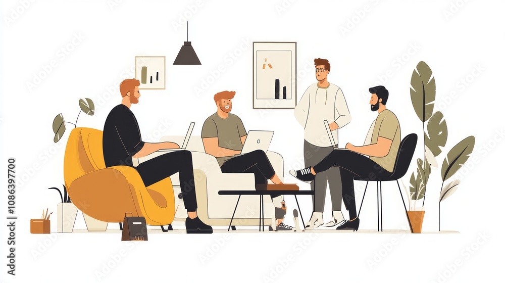Team Collaboration in a Modern Office Setting Team Collaboration in a Modern Office Setting
