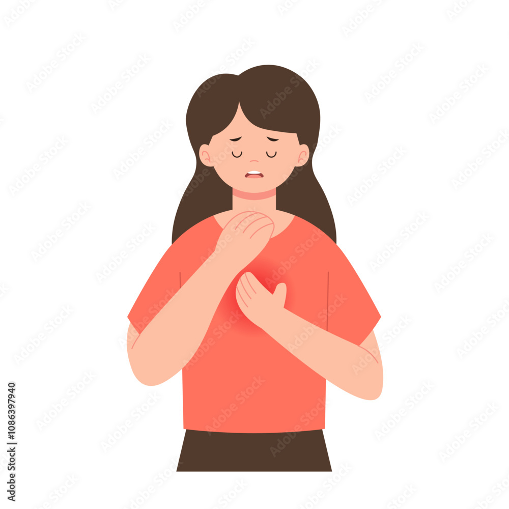 Fototapeta premium Lupus Symptoms 1 Shortness of Breath