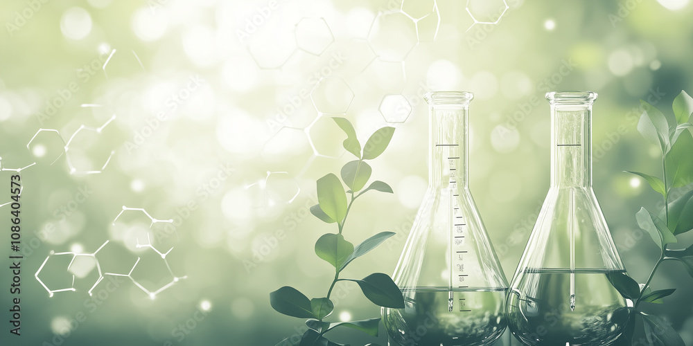 Fototapeta premium Biology technology, physics, science concept background