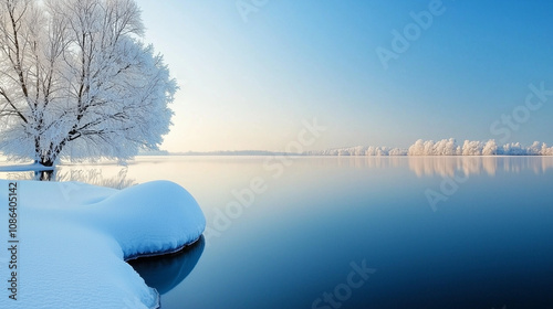 Winter Serenity: A solitary...