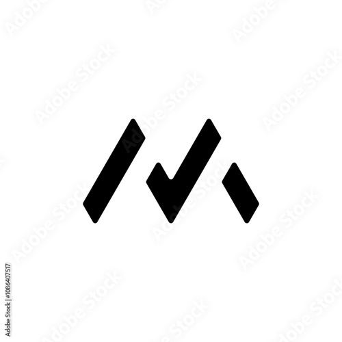 letter m checkmark logo design
