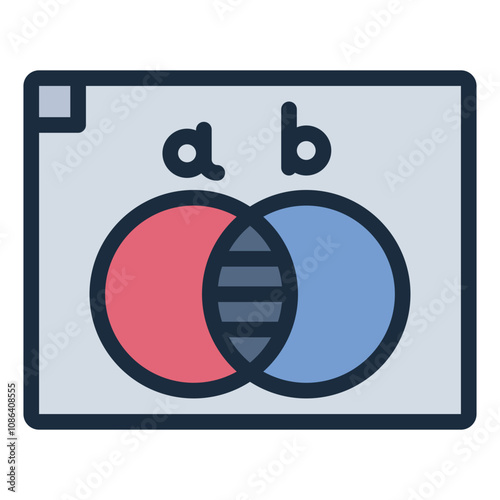 Venn Diagram filled line icon