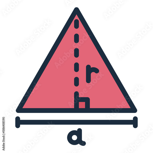 Triangle math geometry filled line icon