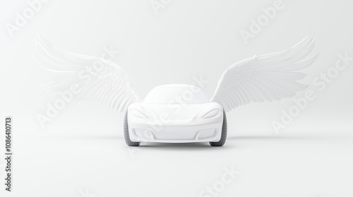 White Car with Wings:  A fu...