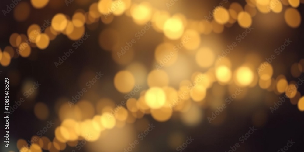 Mystical background with abstract gold glitter lights and hazy bokeh, bokeh, luminous, opaque