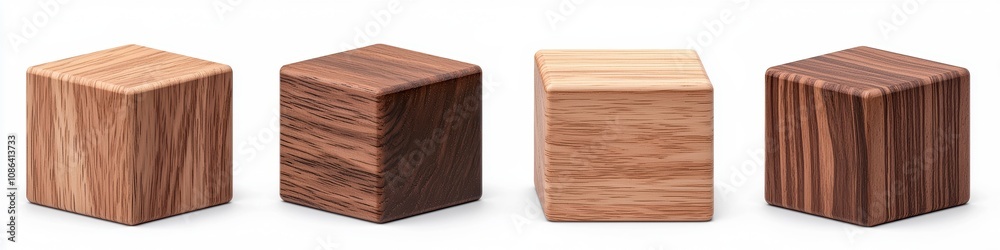 A collection of wooden cubes showcasing various textures and shades, perfect for decorative or educational purposes. A collection of wooden cubes showcasing various textures and shades, perfect for decorative or educational purposes.