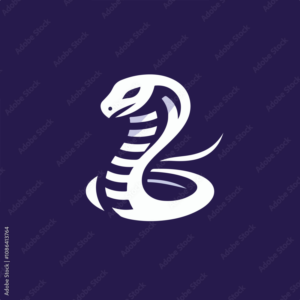 Fototapeta premium vector image of a cobra snake logo