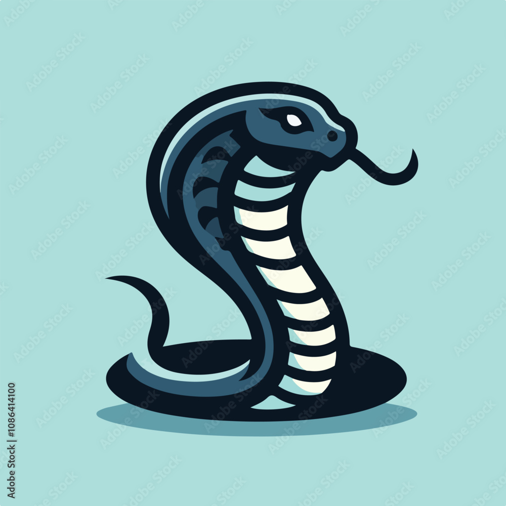 Fototapeta premium vector image of a cobra snake logo
