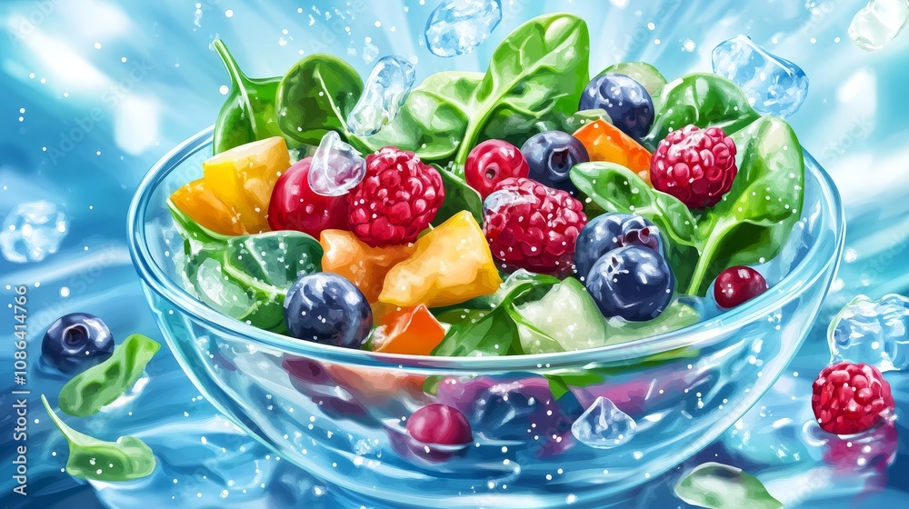 Mixed Berry and Spinach Salad Splash Mixed Berry and Spinach Salad Splash