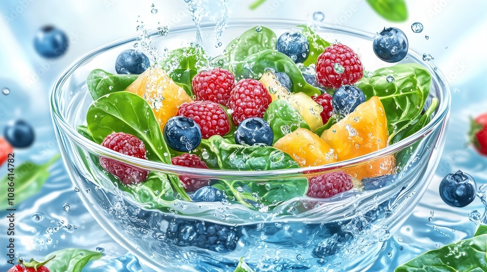 Mixed Berry and Spinach Salad Splash Mixed Berry and Spinach Salad Splash