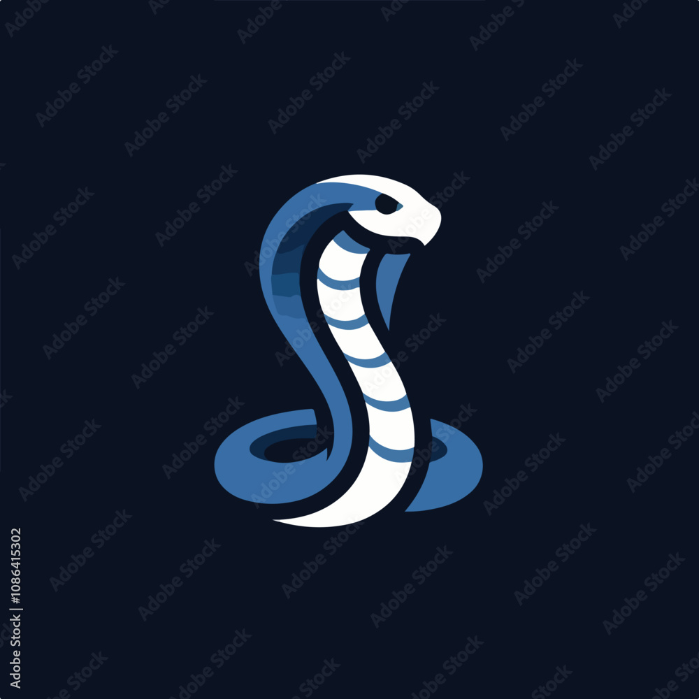 Fototapeta premium vector image of a cobra snake logo
