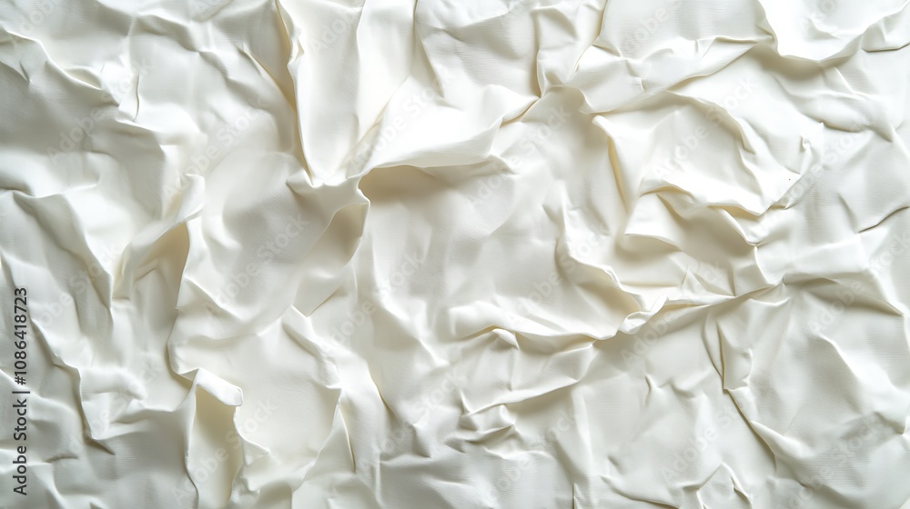 Abstract White Crumpled Paper Texture Abstract White Crumpled Paper Texture
