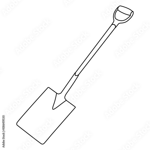 spade line vector illustration