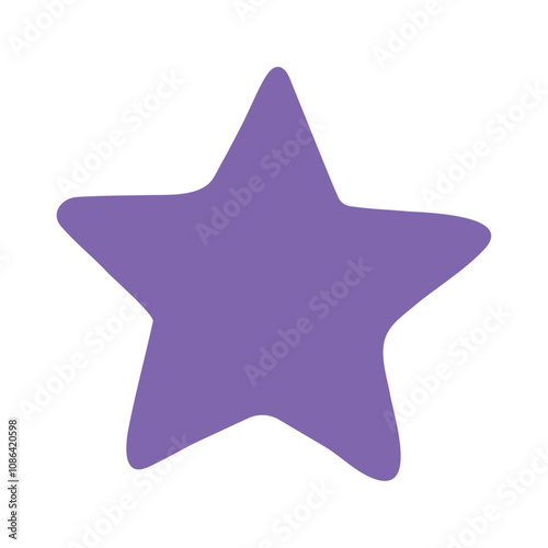 purple star hand drawn