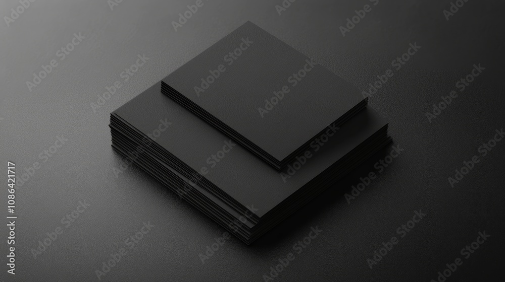 Black Business Cards Stack - Modern Design Black Business Cards Stack - Modern Design