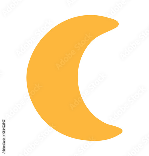 half moon hand drawn